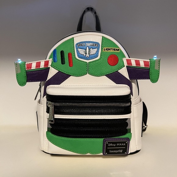 Loungefly Disney Light Up Pixar Buzz Lightyear Mini Backpack Toy Story - Picture 8 of 8